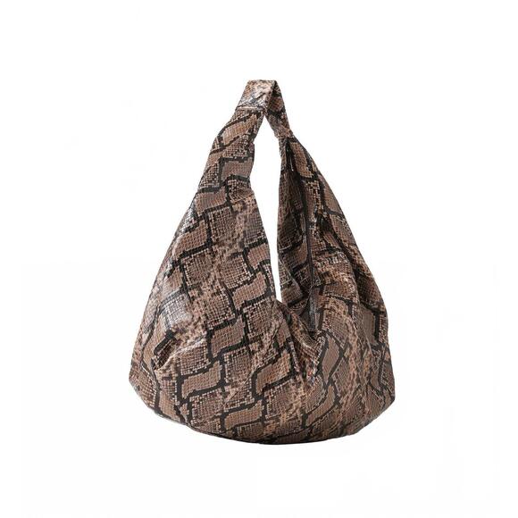 NEW HAUTE SHORE women\'s loren hobo bag in brown python